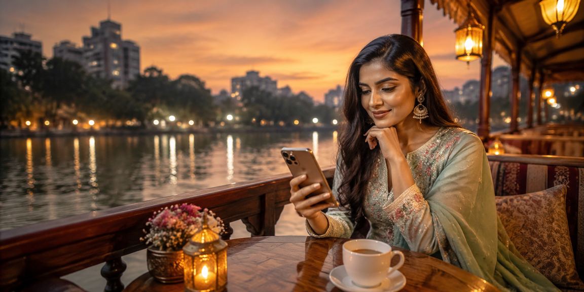 ঢাকায় মোবাইলে ক্যাসিনো গেম খেলছেন একজন বাংলাদেশি ব্যবহারকারী
