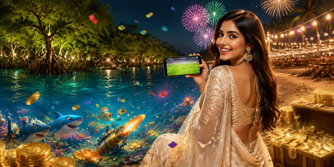 সিলেটে শাড়ি পরিহিত নারী মোবাইলে ফিশিং গেম খেলছেন